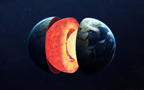 Image of the earth core structure.